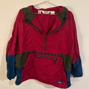 Vintage 1980s LL Bean Quarter Zip Anorak Ladies Windbreaker Jacket